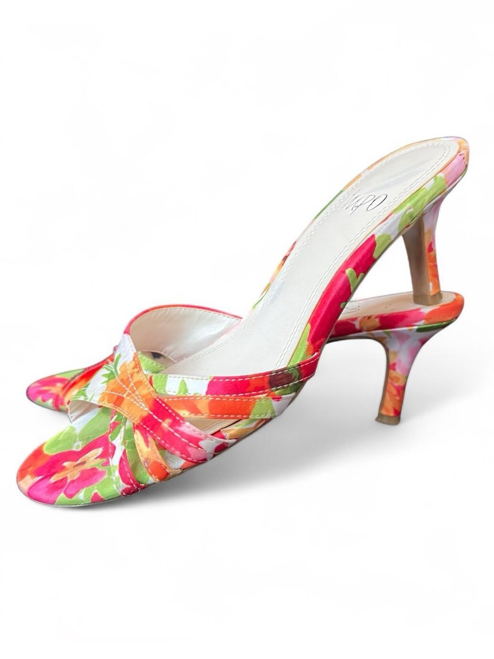 Impo Floral Print Kitten Heel Sandals, Size 6.5